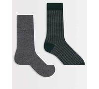 GANT - Confezione da 2 paia di calzini pied de poule verdi-Verde 40-42