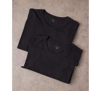 Gant - Confezione da 2 top da casa neri con logo-Nero S