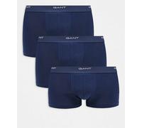 GANT - Confezione da 3 boxer aderenti blu navy con logo piccolo S