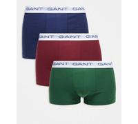 GANT - Confezione da 3 boxer aderenti con fascia in vita con logo verde, navy e rosso-Multicolore S