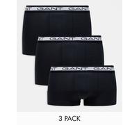 GANT - Confezione da 3 paia di boxer aderenti neri con fascia in vita con logo-Nero M