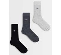 GANT confezione da 3 paia di calze con logo shield in grigio misto 40-42