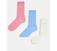 GANT - Confezione da 3 paia di calzini in cotone blu, bianchi e rosa con logo-Multicolore 39-41