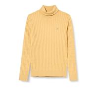 GANT Cotone Elasticizzato con Collo a Tartaruga Pullover, Burnt Wheat, L Donna