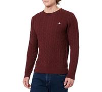 Gant Cotton Cable C-Neck, Bordeaux Melange, M