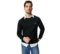 Gant Cotton Cable C-Neck, Maglione Uomo, Black, XXL