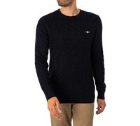 GANT Cotton Cable C-Neck, Maglione Uomo, Evening Blue, XXXL
