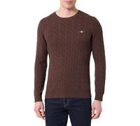 GANT Cotton Cable C-Neck, Marrone Melange, S
