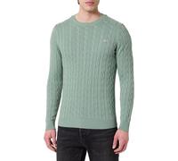 GANT Cotton Cable C-Neck Pullover, Kalamata Green, 4XL Uomo