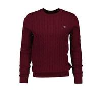 GANT Cotton Cable C-Neck, Pullover Uomo, Ruby Red, L
