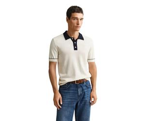 Gant - Cotton Modal Polo - - Tops - Uomo - Beige - L