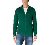 Gant Cotton Pique Zip Cardigan, Verde Foresta, M