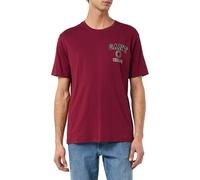 GANT Crest Graphic-Maglietta T-Shirt, Vino Ricco, S Uomo