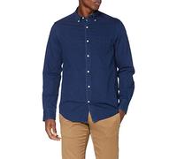 GANT D1. INDIGO DIAMOND DOBBY REG BD, Camicia Uomo, Blu ( DARK INDIGO ), S