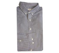 Gant Diamante G Uomo Grafite Reale Righe Button Down Camicia 303062 Taglia M Nwt