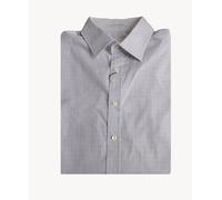 Gant Diamante G Uomo Scuro Cammello Tattersall Quadri Camicia Aderente 383925