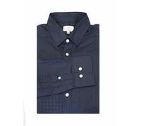Gant Diamante G Uomo Verde Blu Lineare Stampa Aderente con Bottoni 363095 Size M