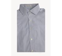 Gant Diamond G Camicia A Righe Blu Fitted Con Collo A Punta 303847 Taglia 40