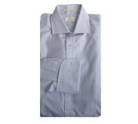 Gant Diamond G Camicia A Righe Fitted In Twill Sky Luxe 369027 Taglia 40