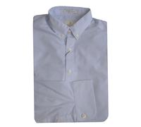 GANT DIAMOND G Camicia Blu Fitted Stretch Broadcloth Banker 3050702 Taglia M NWT