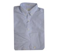 GANT DIAMOND G Camicia Blu Fitted Stretch Broadcloth Banker 3050702 Taglia M NWT