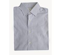 Gant Diamond G Camicia Fitted A Quadri Tattersall Blu Copen 383925 Taglia 39 Nwt