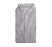 Gant Diamond G Camicia Oxford A Righe Fitted BD 303722 Taglia Media NWT