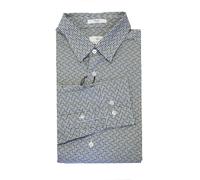 Gant Diamond G Mini Square Print Fitted Hidden Bd 3050162 Taglia M $225 NWT