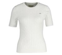 GANT Donna Maglia T-Shirt - Elasticizzato Cotone Cavo C-Neck,Girocollo,Corta,Z
