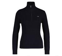 GANT Donna Maglione Con Troyer - Cavo Mezza-Zip, Maglia Intrecciata, Stretch Co