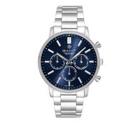 GANT Easthill G191002 Day-Date - Orologio da uomo con cinturino in acciaio inox, quadrante blu Sunray, movimento al quarzo, vetro minerale, 42 mm, 5 ATM