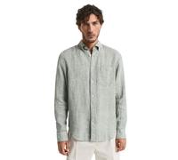 Gant - Elegante Camicia in Lino Verde - - Shirts - Uomo - Verde - L