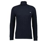 Gant - Elegante Cotton Cable Turtle Neck - - Knitwear - Uomo - Blu - M