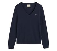 GANT - Extrafine Lambswool V-Neck Blu - Abbigliamento XL Blu
