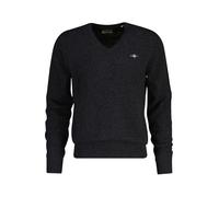 GANT Extrafine lana di agnello con scollo a V, Dk Charcoal Melange, L