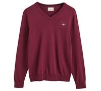 GANT Extrafine Lana di Agnello con Scollo a V Maglione, Colore: Vinaccia, XXL Uomo