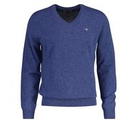 GANT Extrafine Lana di Agnello con Scollo a V Maglione, Stone Blue Melange, L Uomo