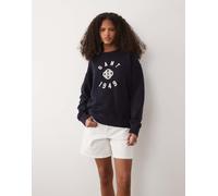 GANT - Felpa blu navy con grafica stile college sul petto M
