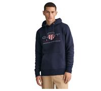 GANT Uomo Hoodie - REGULAR ARCHIVE SHIELD HOODIE, Felpa Con Cappuccio, Logo ...