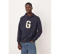 GANT - Felpa con cappuccio blu navy con logo stile college 46