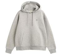 GANT Felpa con Cappuccio Shield, Chiaro Grigio Melange, S Donna