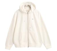 GANT Felpa con Cappuccio da Donna con Zip, Eggshell, XS