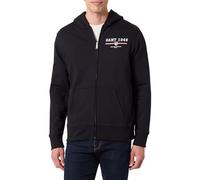 GANT Felpa con Cappuccio Graphic Full Zip, Nero, 4XL