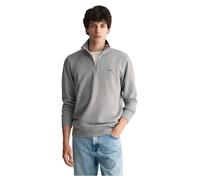 GANT Felpa Reg Shield 2008005 con mezza zip Uomo Grigio S