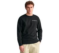 GANT Felpa con Scollo a C con Stampa Grafica Maglia di Tuta, Nero, M Uomo