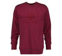 GANT Felpa da Uomo Reg Tonal Shield C-Neck, Vino Ricco, L