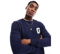 GANT - Felpa stile college color blu navy con logo 46