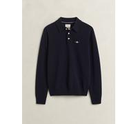 Gant GANT Lambswool Long Sleeve Shield Polo Shirt medium blu