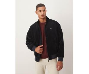 GANT - Giacca harrington blu navy scuro in velluto a coste 50