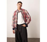 GANT - Giacca harrington double-face blu navy tinta unita e a quadri 56